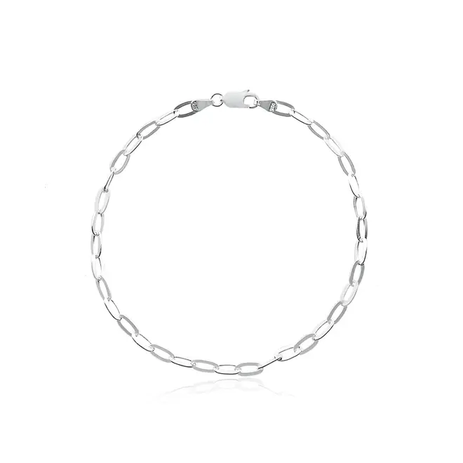 Pulseira Malha Cadeado de Prata