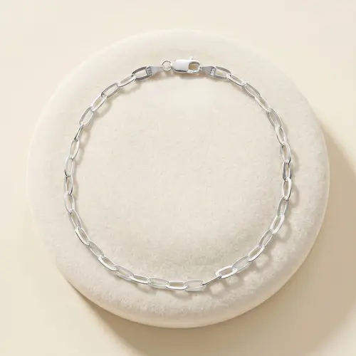 Pulseira Malha Cadeado de Prata