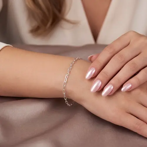 Pulseira Malha Cadeado de Prata