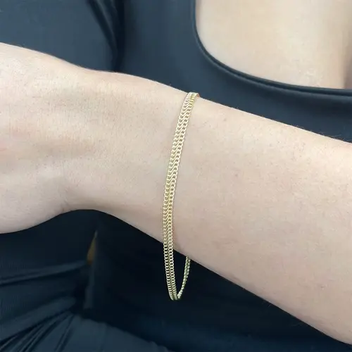 Pulseira Elos Infinito de Ouro Amarelo