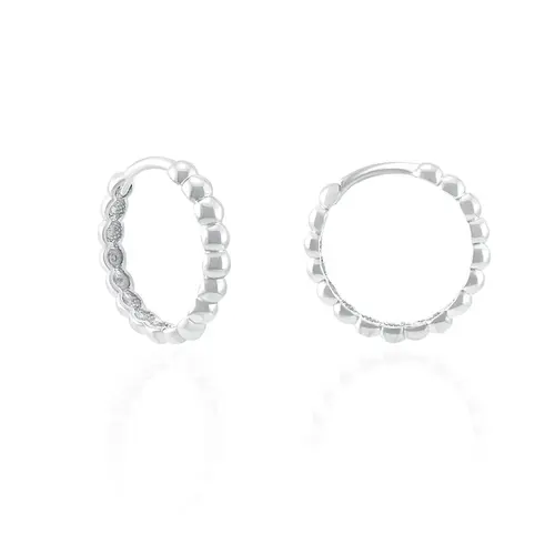 Par de Brincos Argola em Ouro Branco