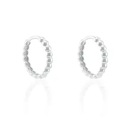Par de Brincos Argola em Ouro Branco