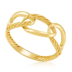 Anel Grumet de Ouro Amarelo