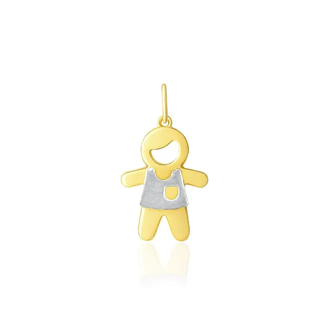 Pingente Menino de Ouro 2 Cores