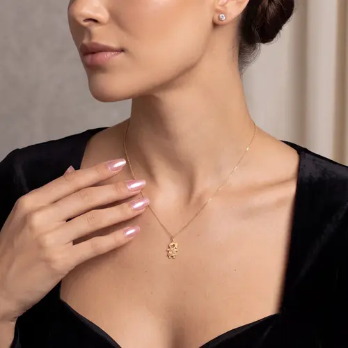 Pingente Menina de Ouro 2 Cores