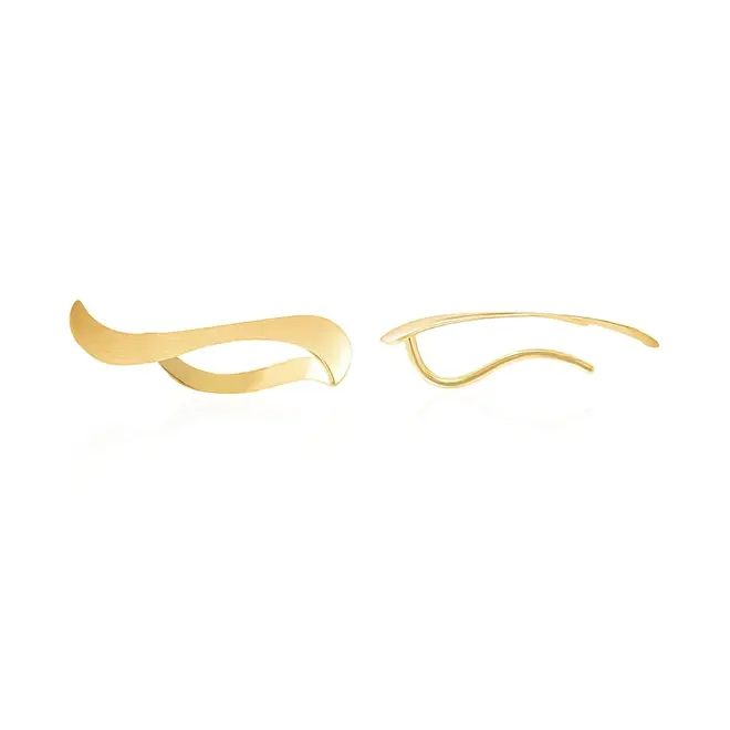 Par de Brincos Trabalhados de Ouro Amarelo