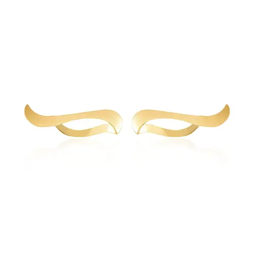 Par de Brincos Trabalhados de Ouro Amarelo