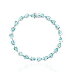Pulseira Gotas de Prata com Cristais e Apatitas