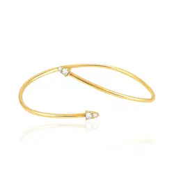 Bracelete Gotas de Ouro Amarelo com Diamantes totalizando 30 pts.
