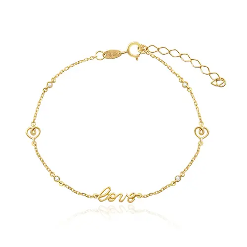 Pulseira Love de Ouro Amarelo com Diamantes