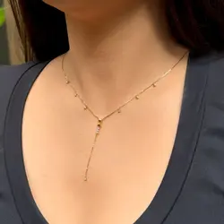 Corrente Elos Cartier de Ouro Amarelo com Citrinos e Safiras Brancas