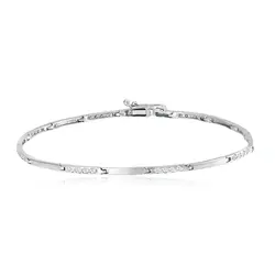 Pulseira de Ouro Branco com Diamantes totalizando 32 pts.