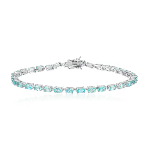Pulseira de Prata com Apatitas Ovais