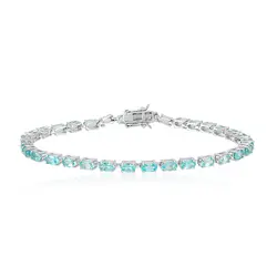 Pulseira de Prata com Apatitas Ovais