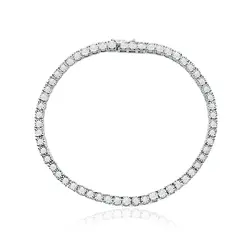 Pulseira de Ouro Branco com Diamantes totalizando 1,0 Ct.