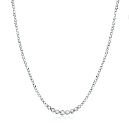 Gargantilha Riviera de Platina com Diamantes totalizando 3,0 Cts.