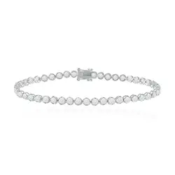 Pulseira Riviera de Platina com Diamantes totalizando 3,0 Cts.