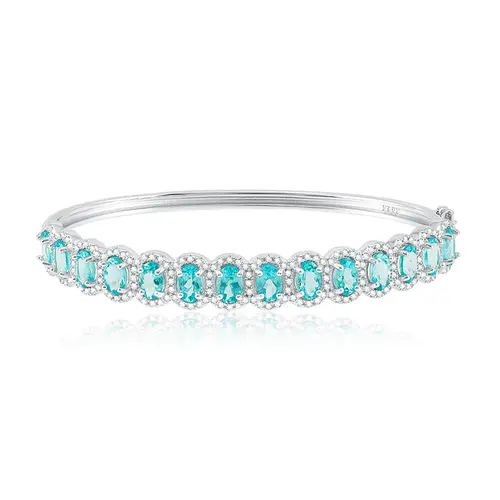 Bracelete de Prata com Cristais e Apatitas