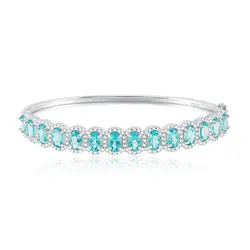 Bracelete de Prata com Cristais e Apatitas