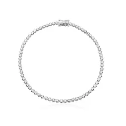 Pulseira Riviera de Ouro Branco com Diamantes totalizando 1,5 Cts.