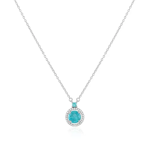 Conjunto Gargantilha, Pulseira, Par de Brincos e Anel de Prata com Cristais e Apatitas