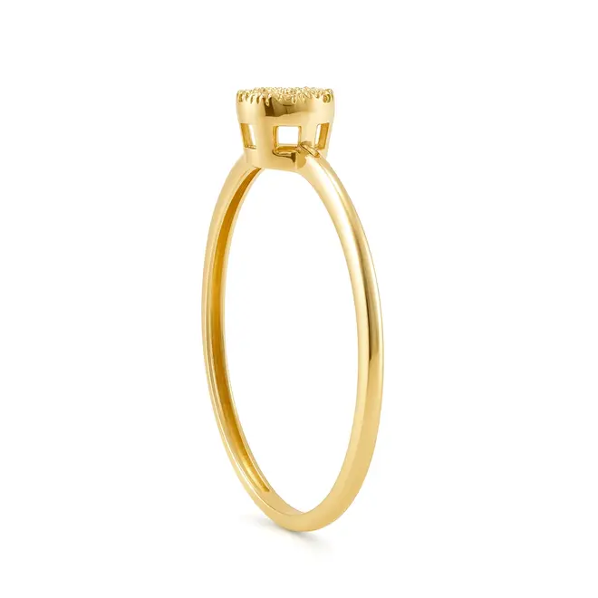 Anel Chuveiro de Ouro Amarelo 18K e Diamantes totalizando 7 pts.