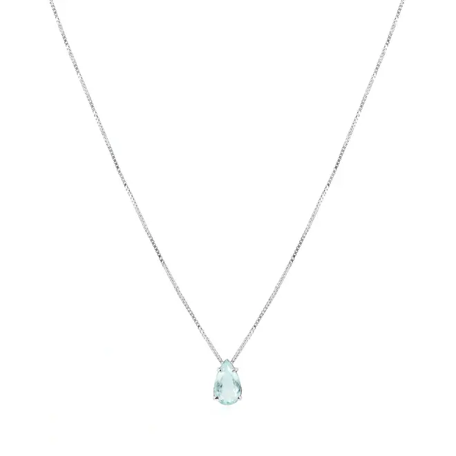 Pingente com Turmalina Gota de 60 pts, em Ouro Branco
