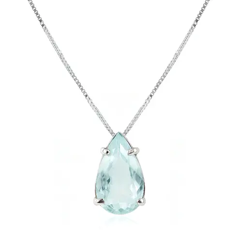Pingente com Turmalina Gota de 60 pts, em Ouro Branco