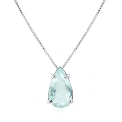 Pingente com Turmalina Gota de 60 pts, em Ouro Branco