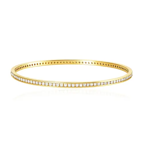 Bracelete de Ouro Amarelo com Diamantes totalizando 2,30 Cts