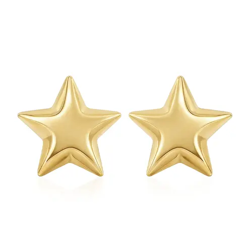 Par de Brincos Estrela em Ouro Amarelo
