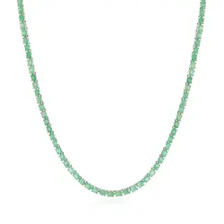 Gargantilha de Prata com Esmeraldas Totalizando 48,0 cts