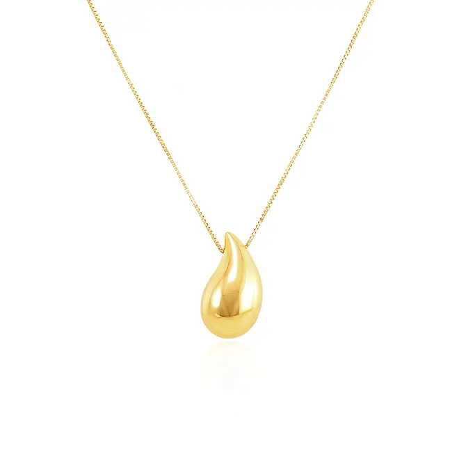 Colar de Ouro Amarelo com Gota