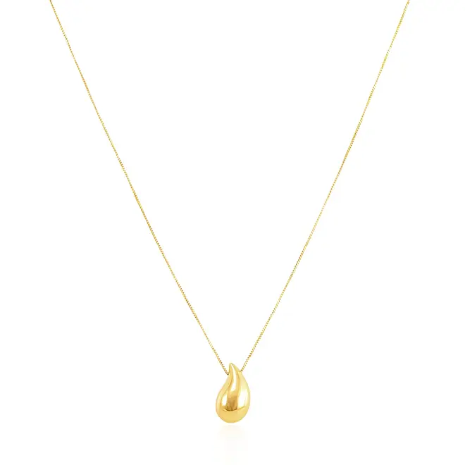 Colar de Ouro Amarelo com Gota