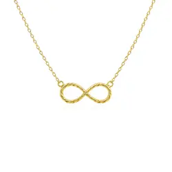 Colar de Ouro Amarelo com pingente Infinito