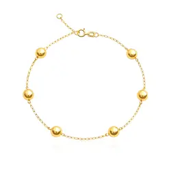 Pulseira Ouro Amarelo 18K com Esferas de 5 mm