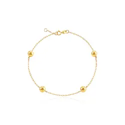 Pulseira Ouro Amarelo 18K com Esferas de 5 mm