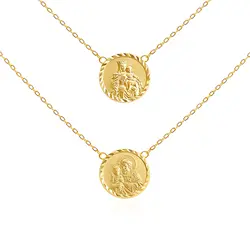 Escapulário de Ouro Amarelo com Medalhas