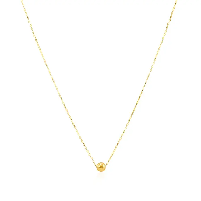 Colar de Ouro Amarelo com Esfera