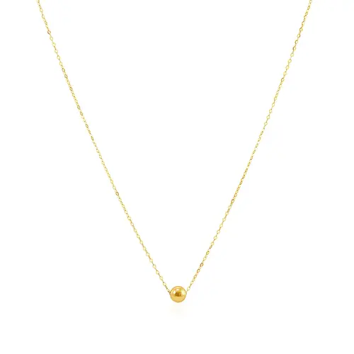 Colar de Ouro Amarelo com Esfera
