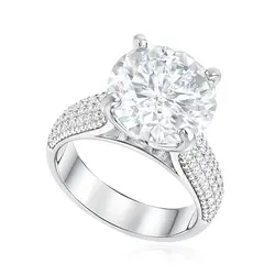 Anel de Prata com Moissanite de 8,0 Cts.