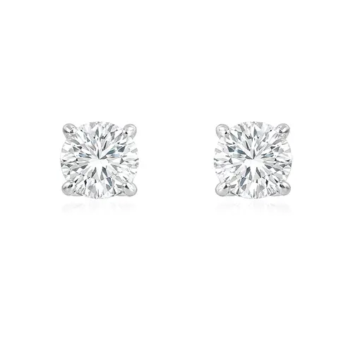 Conjunto Anel e Par de Brincos de Diamantes de Laboratório totalizando 3,0 Cts.