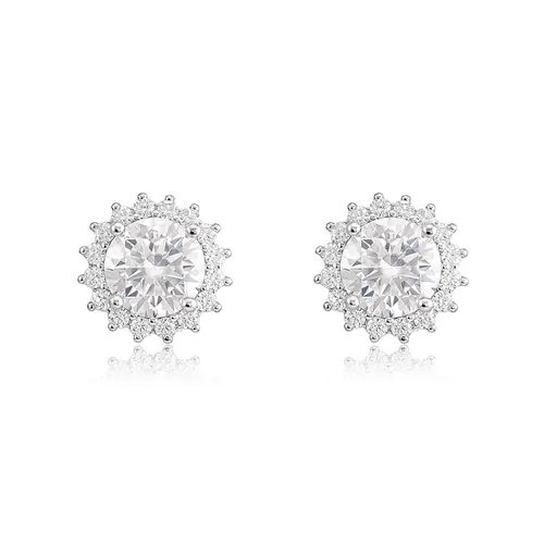 Conjunto Anel e Par de Brincos de Diamantes de Laboratório totalizando ? Cts