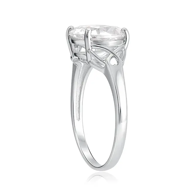Anel de Prata com Moissanite de 6 Cts.