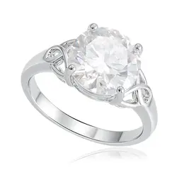 Anel de Prata com Moissanite de 6 Cts.