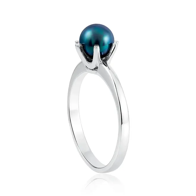 Anel de Prata com Pérola de 6 mm