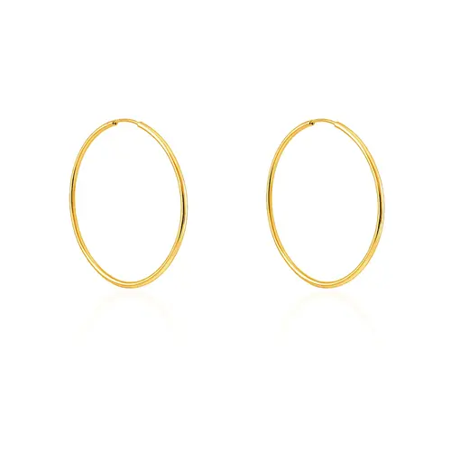 Par de Brincos Argolas em Ouro Amarelo