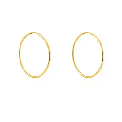 Par de Brincos Argolas em Ouro Amarelo