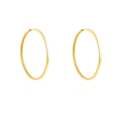 Par de Brincos Argolas em Ouro Amarelo