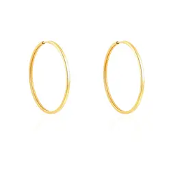 Par de Brincos Argolas em Ouro Amarelo